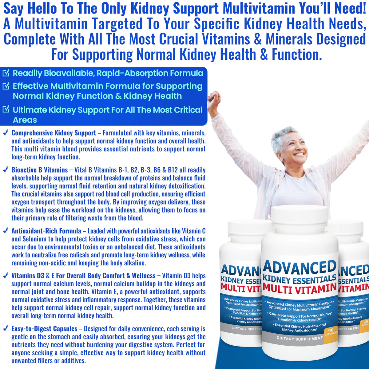 Vue d'ensemble des capsules de Kidney Restore Advanced Kidney Essentials