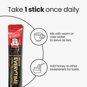 Vue d'ensemble des sachets JUNG KWAN JANG Extrait de Ginseng Rouge Coréen