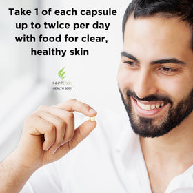 Vue d'ensemble du flacon de capsules Innate Skin