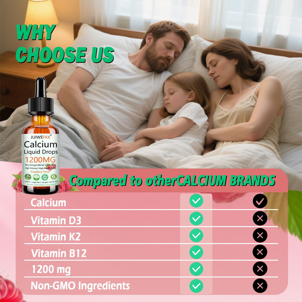 Vue d'ensemble du produit Calcium 1200mg avec Vitamine D3