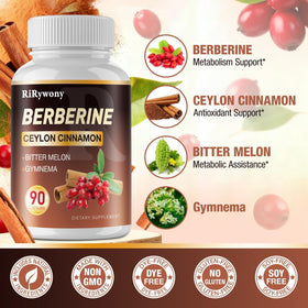 Vue de côté de l'emballage de Berbérine RiRywony Health