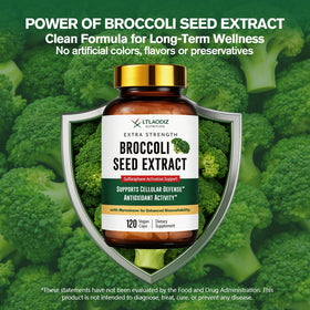 Vue de côté de l'emballage des capsules de brocoli LTTLAODIZ
