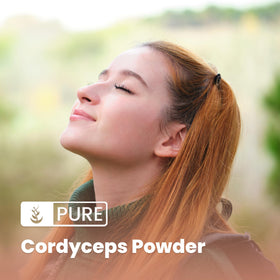 Vue de côté de la boîte de Cordyceps PURE ORIGINAL INGREDIENTS