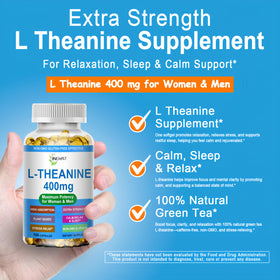 Vue de côté de la boîte de JINGYAT L-Theanine 400 mg