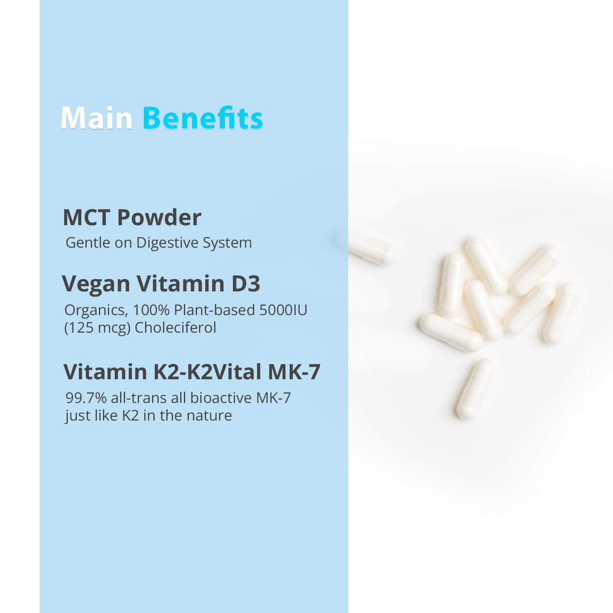 Vue de côté de la boîte de Magceutics D3 K2 Vegan
