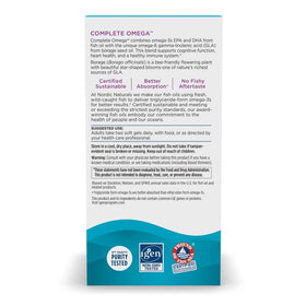 Vue de côté de la boîte de Nordic Naturals Complète Omega-3
