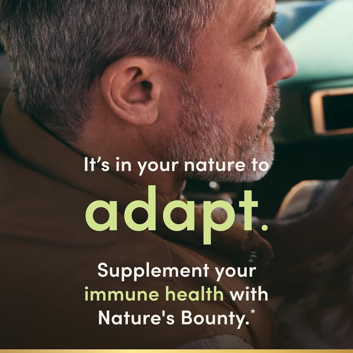 Vue de côté de la bouteille de Vitamine D3 Nature's Bounty