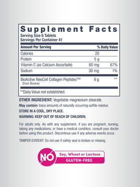 Vue de côté de la bouteille NeoCell Collagen Peptides