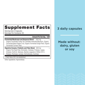 Vue de côté des capsules d'enzymes daily Ancient Nutrition