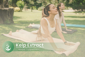 Vue de côté des capsules d'extrait de Kelp PURE ORIGINAL INGREDIENTS