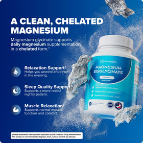 Vue de côté des capsules de bisglycinate de magnésium Rosabella