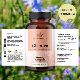 Vue de côté des capsules de chicorée HERBAMAMA