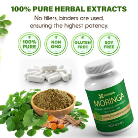 Vue de côté des capsules de FitVitality Moringa