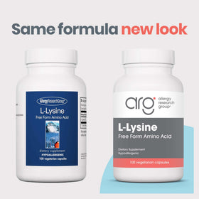Vue de côté des capsules de L-Lysine sur fond blanc