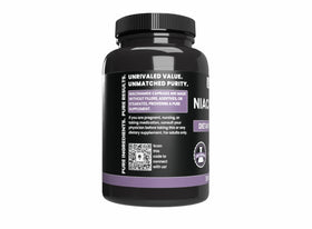 Vue de côté des capsules de Niacinamide, 365 unités