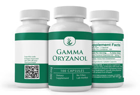 Vue de côté des capsules Gamma Oryzanol PURE ORIGINAL INGREDIENTS