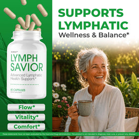 Vue de côté des capsules Lymph Savior de BetaX