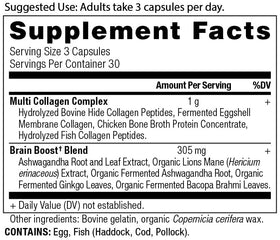 Vue de côté des capsules Multi Collagen Peptides d'Ancient Nutrition