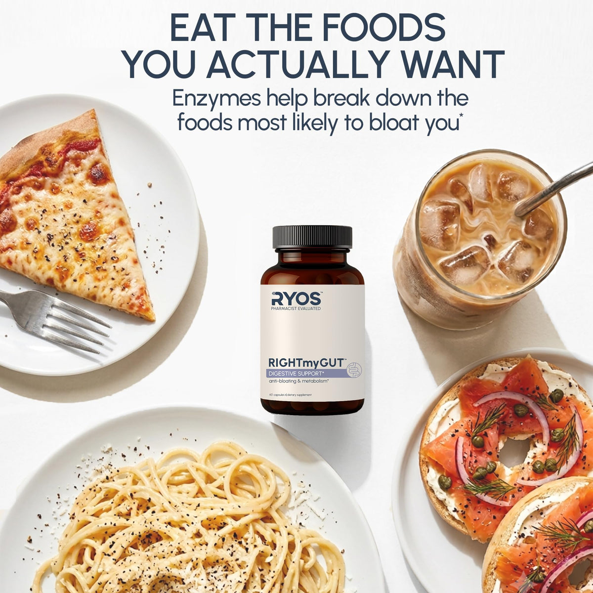 Vue de côté des capsules RYOS Multi-Enzymes