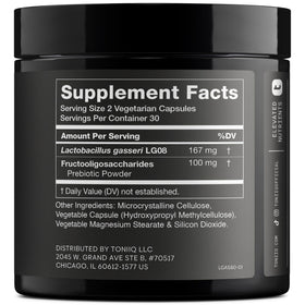 Vue de côté des capsules Toniiq Lactobacillus Gasseri