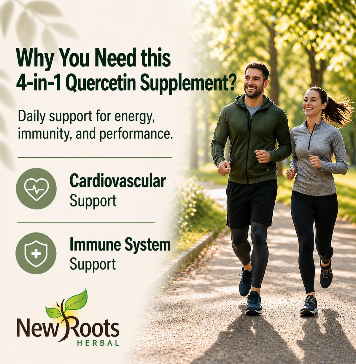 Vue de côté des capsules végétales Quercétine avec Bromélaïne de NEW ROOTS HERBAL