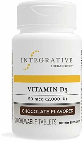 Vue de côté des comprimés à mâcher Vitamine D3 2000 UI