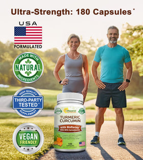 Vue de côté du flacon aSquared Nutrition Curcuma Curcumin 1600mg