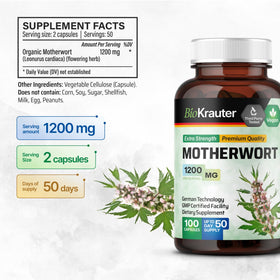 Vue de côté du flacon BIO KRAUTER contenant 100 capsules