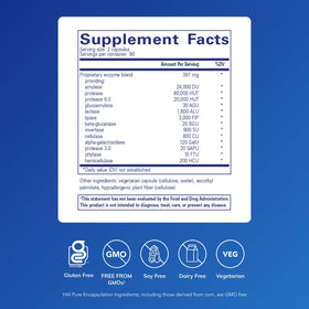 Vue de côté du flacon d'Enzymes Ultra Pure Encapsulations