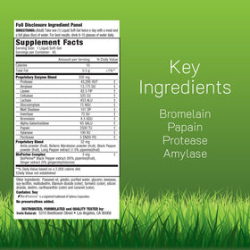Vue de côté du flacon d'Irwin Naturals Multi-Enzymes