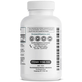 Vue de côté du flacon de Bronson Zinc Complex 50 mg