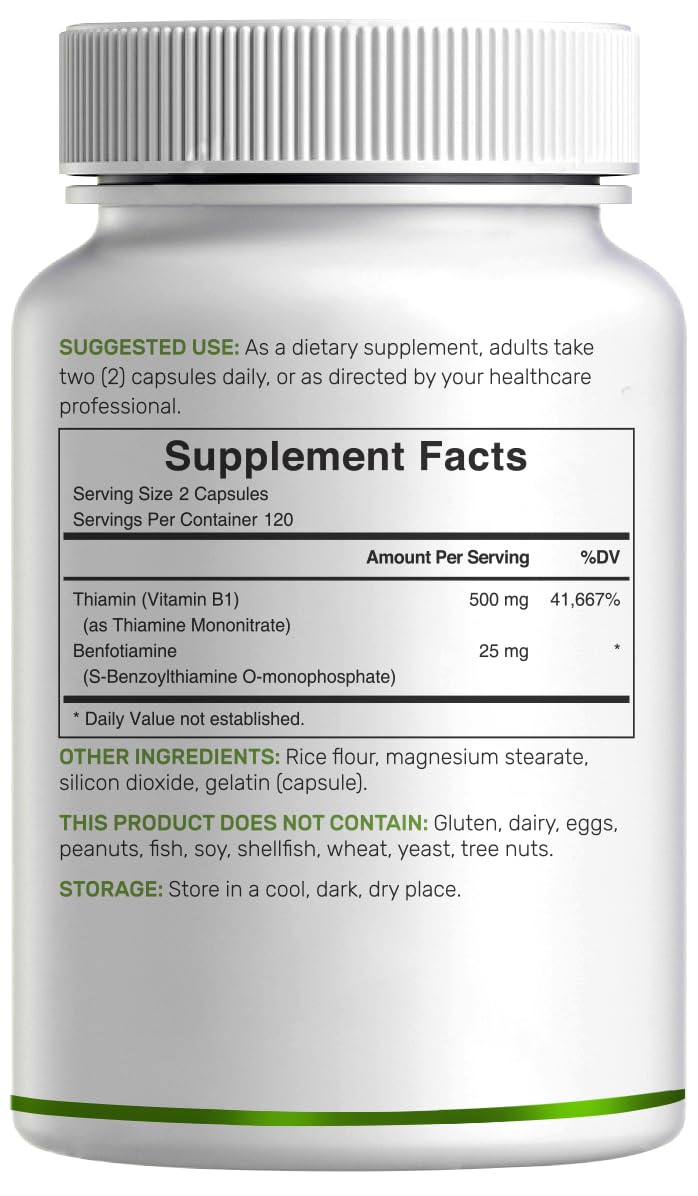 Vue de côté du flacon de Deal Supplement B1 500mg