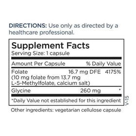 Vue de côté du flacon de L-Méthylfolate 10 mg