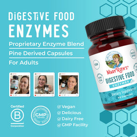 Vue de côté du flacon de MARYRUTH'S Enzymes Alimentaires
