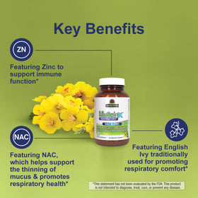 Vue de côté du flacon de MulleinX® 90 capsules