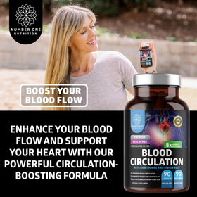 Vue de côté du flacon de Number One Nutrition Complément Circulation Sanguine