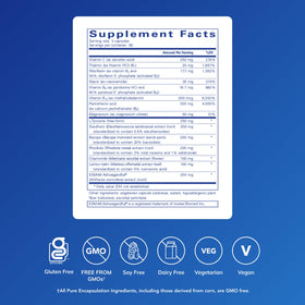 Vue de côté du flacon de Pure Encapsulations Daily Stress Formula