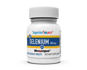 Vue de côté du flacon de Sélénium 200 mcg de quality Source