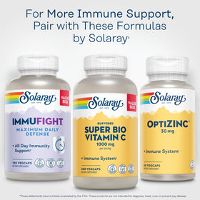Vue de côté du flacon de SOLARAY Super Bio Vitamine C