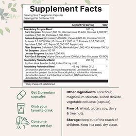 Vue de côté du flacon de Super Enzymes Micro Ingredients