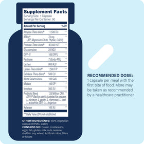 Vue de côté du flacon Enzyme Science avec capsules