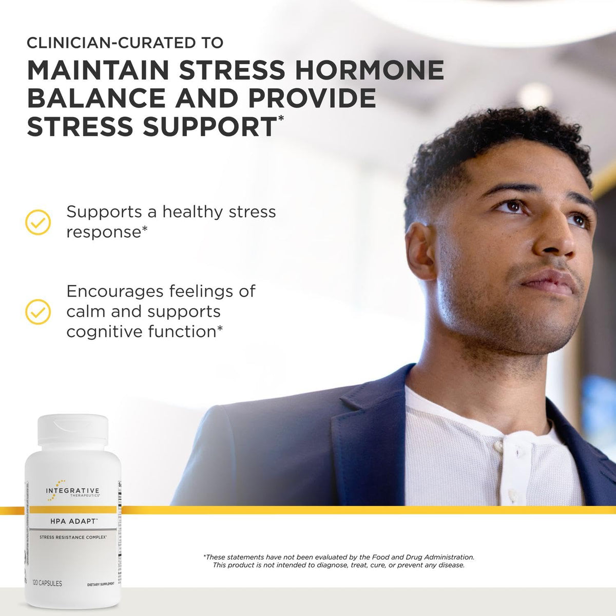Vue de côté du flacon HPA Adapt Integrative Therapeutics