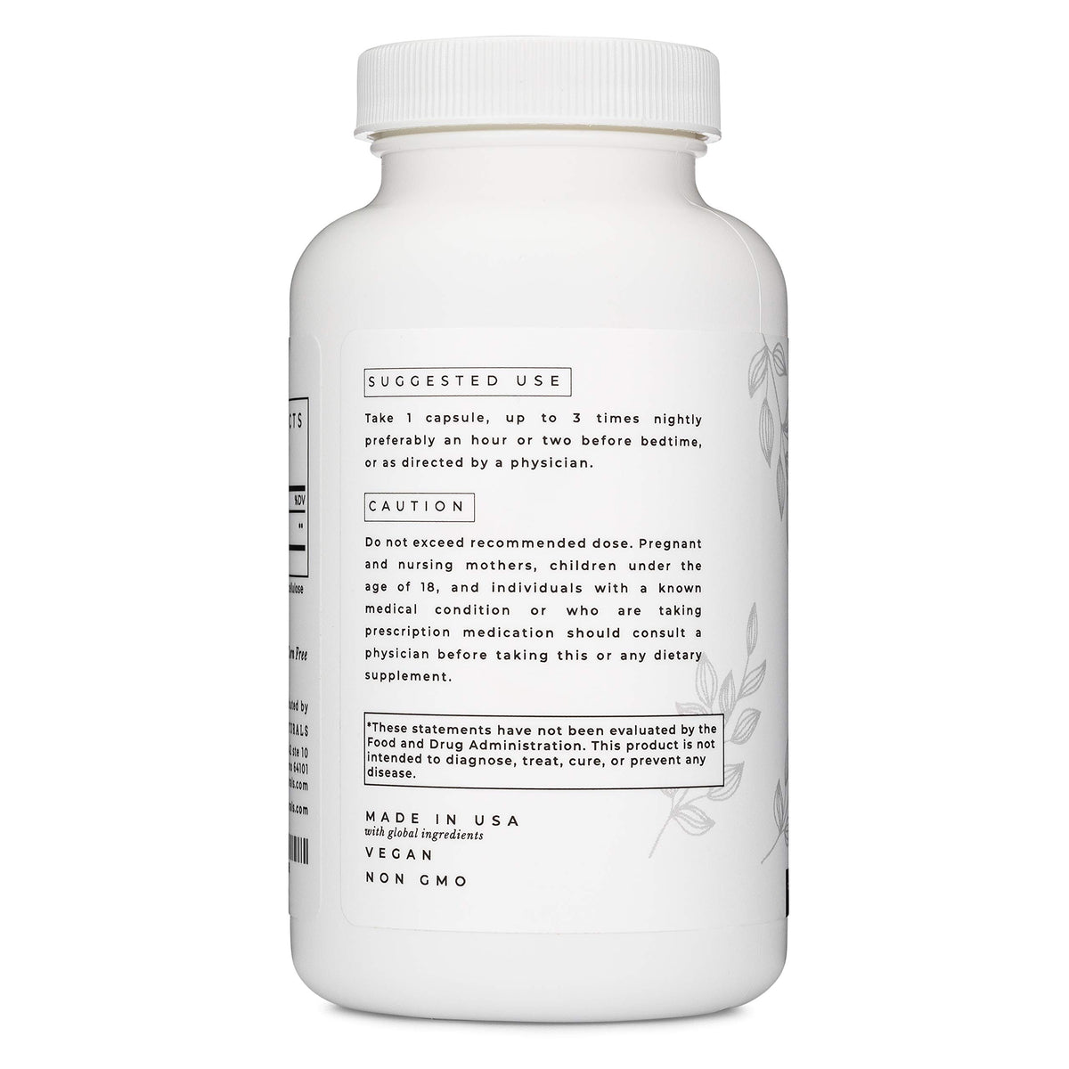 Vue de côté du flacon Lifted Naturals Micro Melatonin