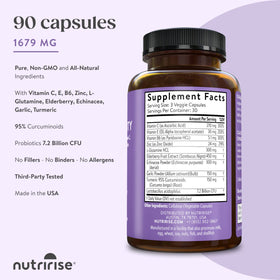 Vue de côté du flacon NutriRise avec étiquette visible