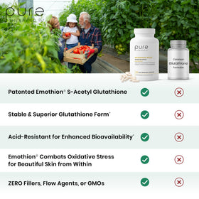 Vue de côté du flacon Pure Therapro Rx S-Acetyl Glutathione