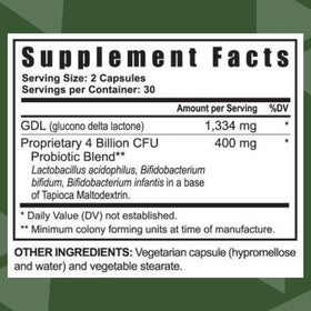 Vue de côté du flacon Youngevity Ultimate Flora FX
