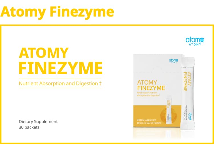 Vue de côté du paquet d'Atomy Finezyme Enzymes Ananas