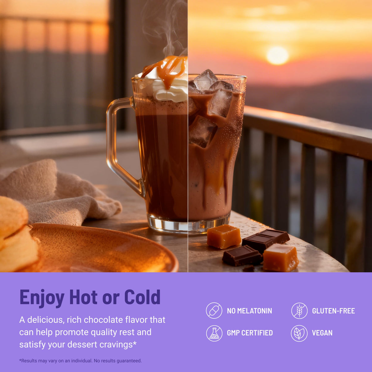 Vue de côté du pot de MoonBrew Chocolat Caramel