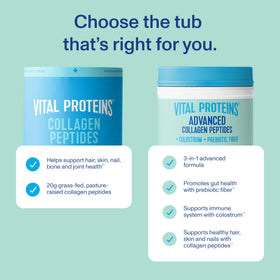 Vue de côté du pot de Vital Proteins Collagène