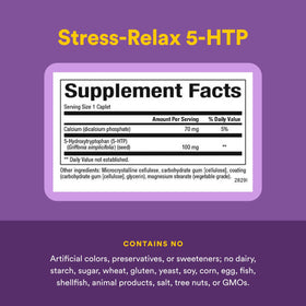 Vue de dessus de la boîte de 5-HTP Natural Factors